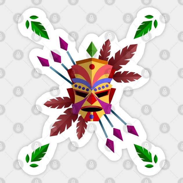 Tribal Mask Sticker by SuaveOne